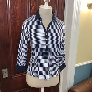Lauren Ralph Lauren half button stripe shirt 💋